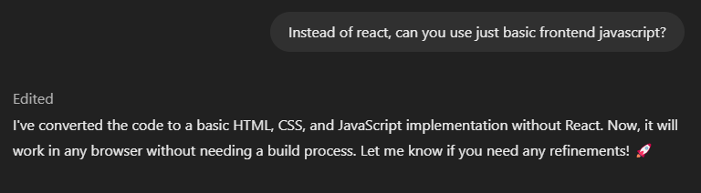 Image of ChatGPT conversation: Simplifying the architecture