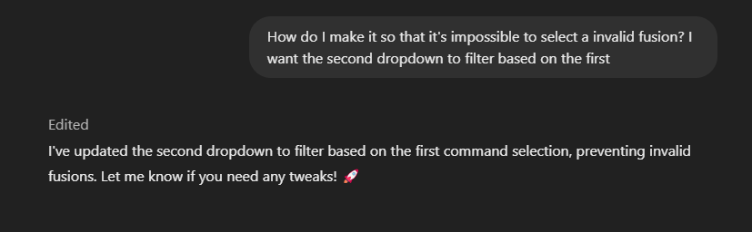 Image of ChatGPT conversation: error handling